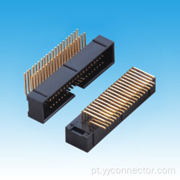 1,27 × 2,54 mm de linha dupla r/a conector de cabeçalho da caixa